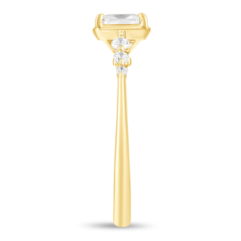 Elongated Cushion Lab Grown Diamond Shared Prong Engagement Ring in 14k Yellow Gold image number null